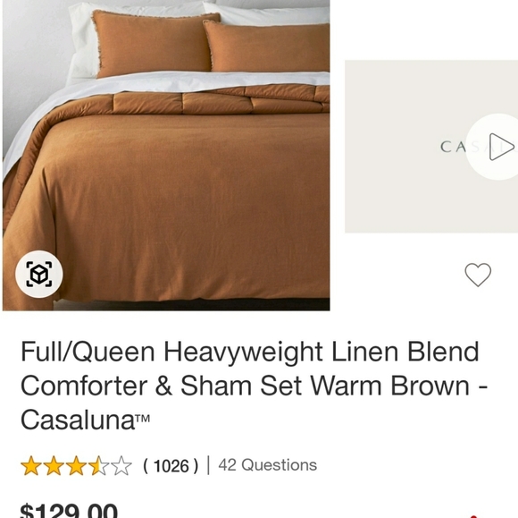 Casaluna Bedding New Casaluna Heavyweight Comforter Set Queen
